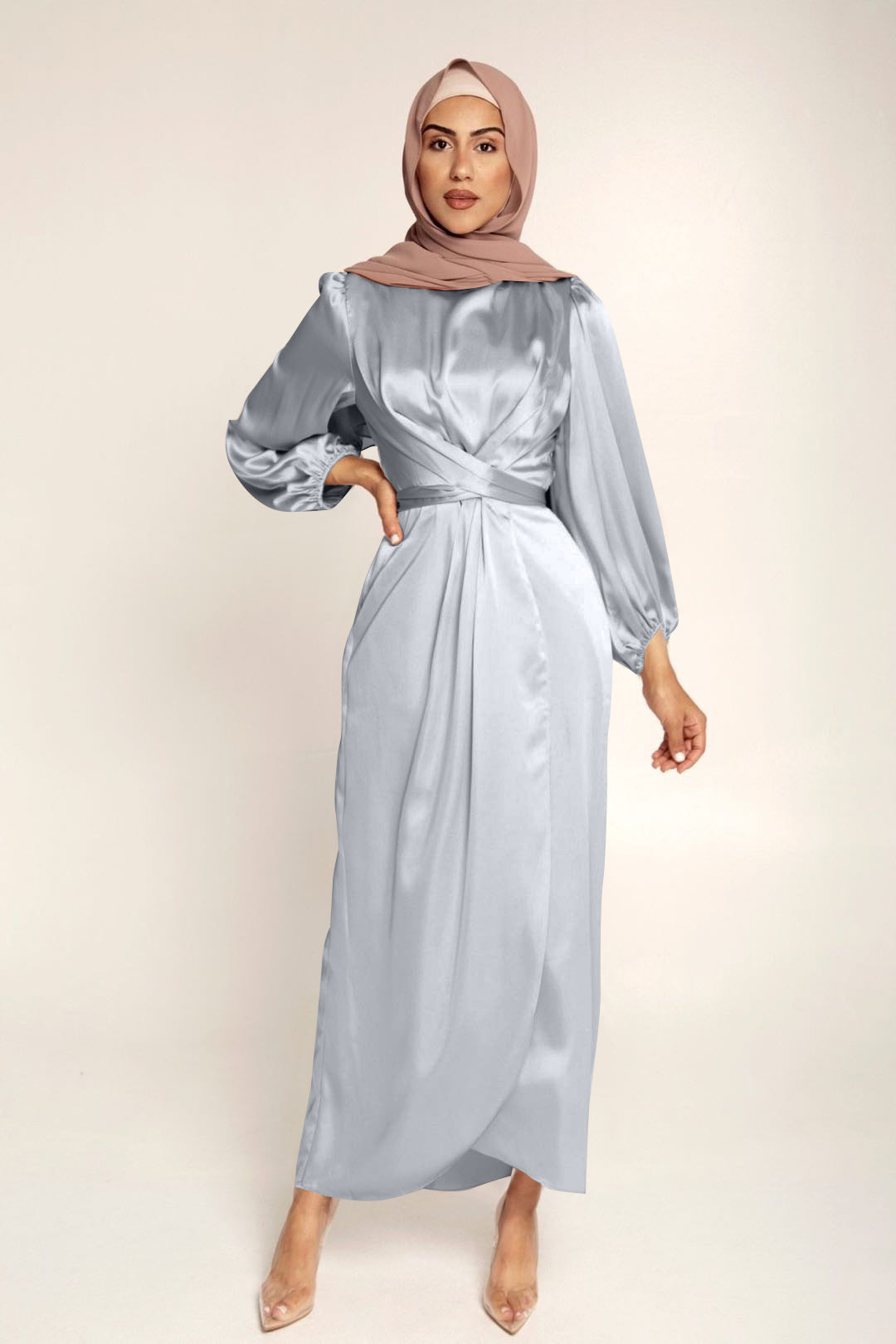Willa Women's Maxi Dress | Elegant Wrap Design, Long Sleeve 4