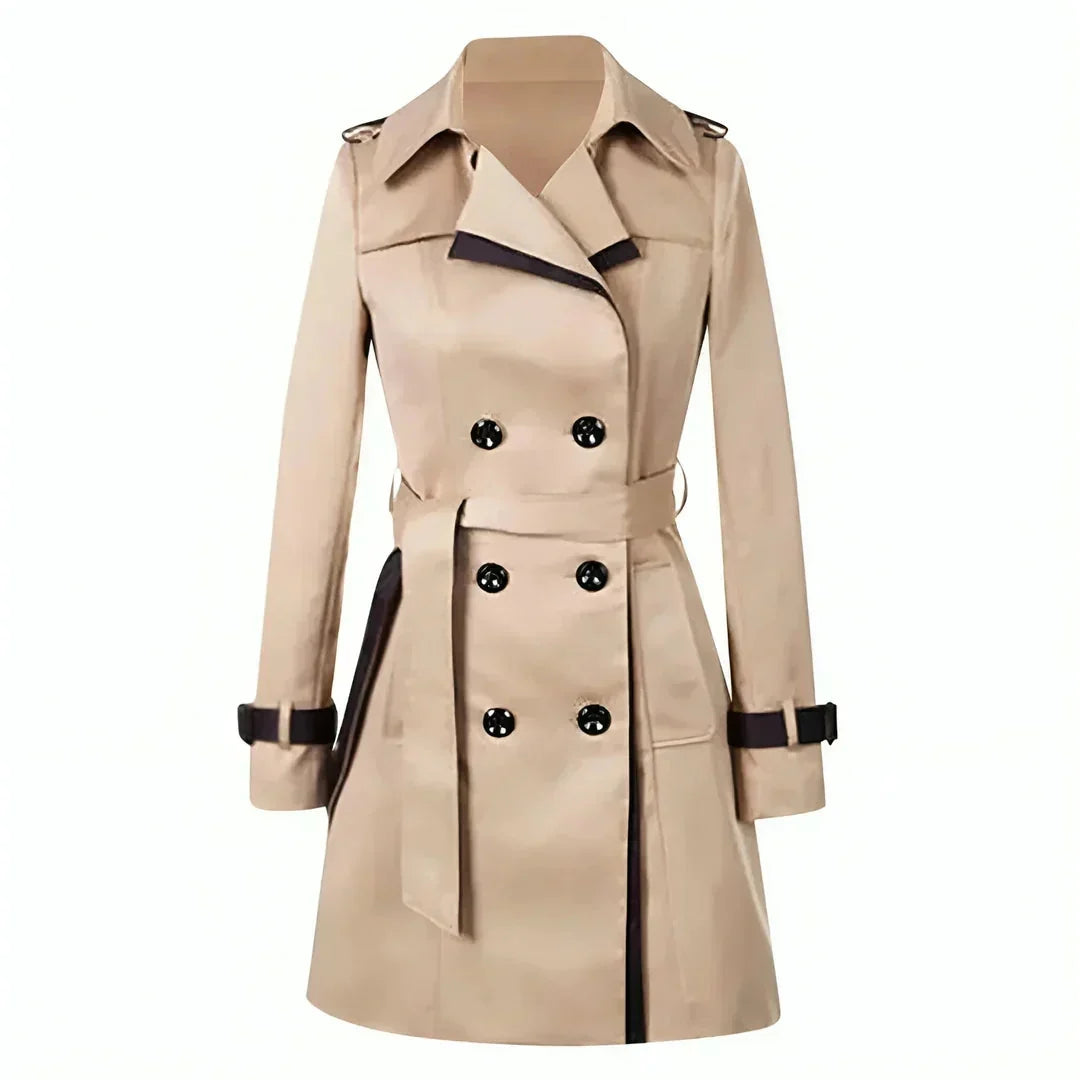 Willa Women's Trench Coat | Windproof, Lapel Collar 0