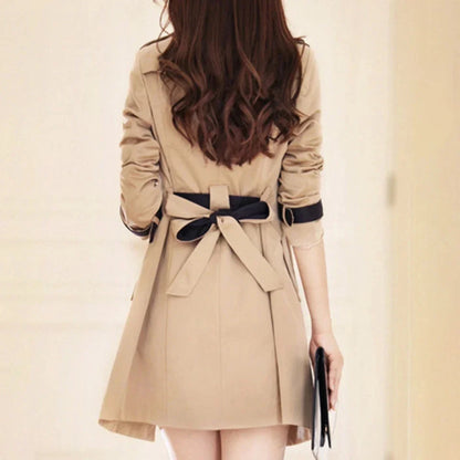 Willa Women's Trench Coat | Windproof, Lapel Collar 4