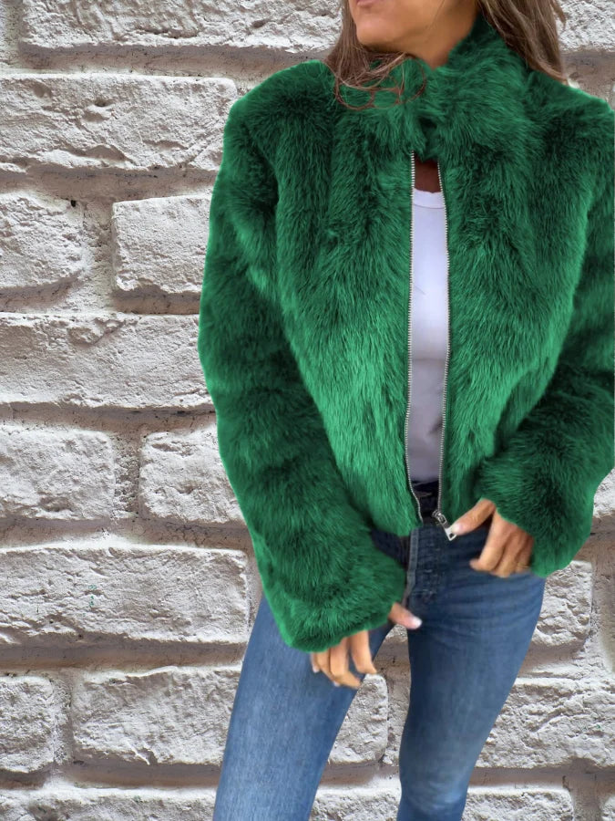 Willa Women's Winter Coat | Faux Fur, Short Lined Warm 5