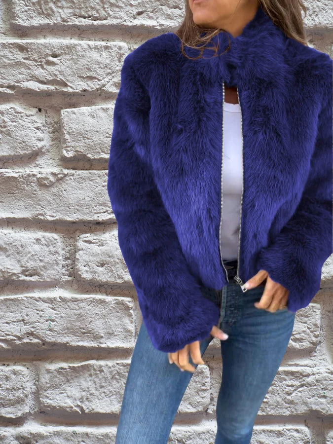 Willa Women's Winter Coat | Faux Fur, Short Lined Warm 6