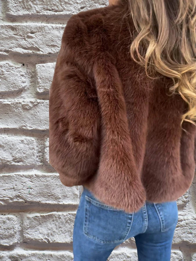 Willa Women's Winter Coat | Faux Fur, Short Lined Warm 7