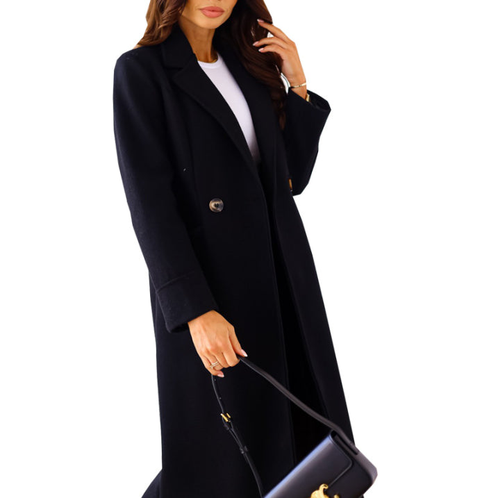 Wina Women's Long Winter Coat | Timeless Wool Design, Versatile Style 1