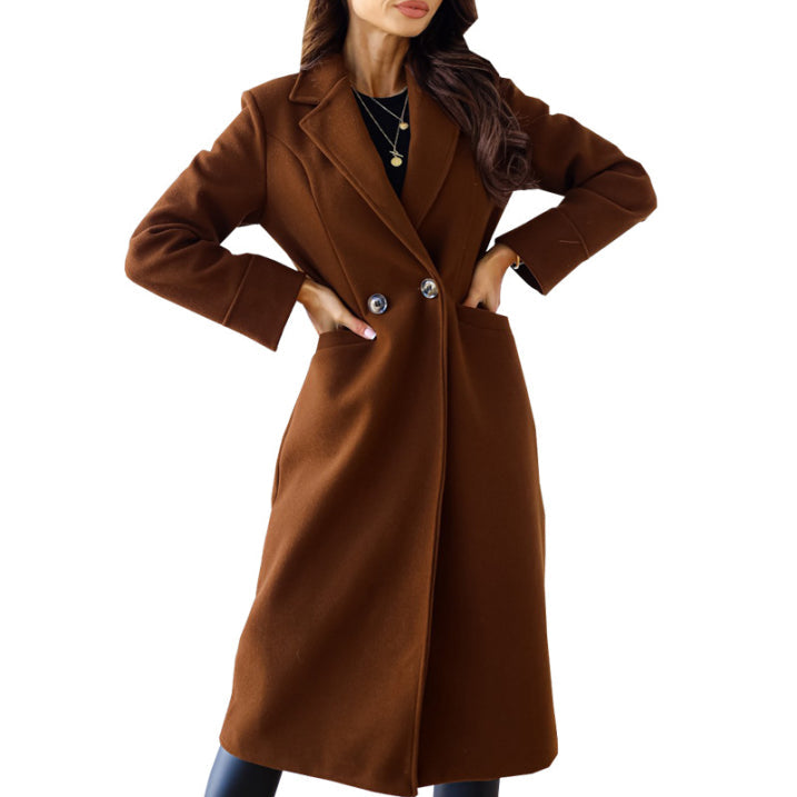 Wina Women's Long Winter Coat | Timeless Wool Design, Versatile Style 2
