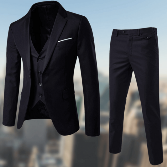 Winston Men's Suit | Classic Three-Piece Wedding Set, Slim Fit 0