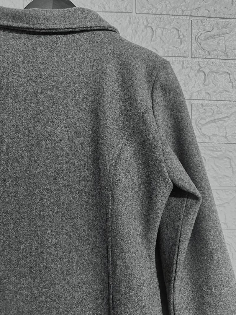 Woven Women's Coat | Elegant One-Button Design, Slim Fit Winter Coat 2
