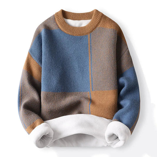 Xander Men's Crewneck Sweater | Colorblock Design, Comfortable Fit 1