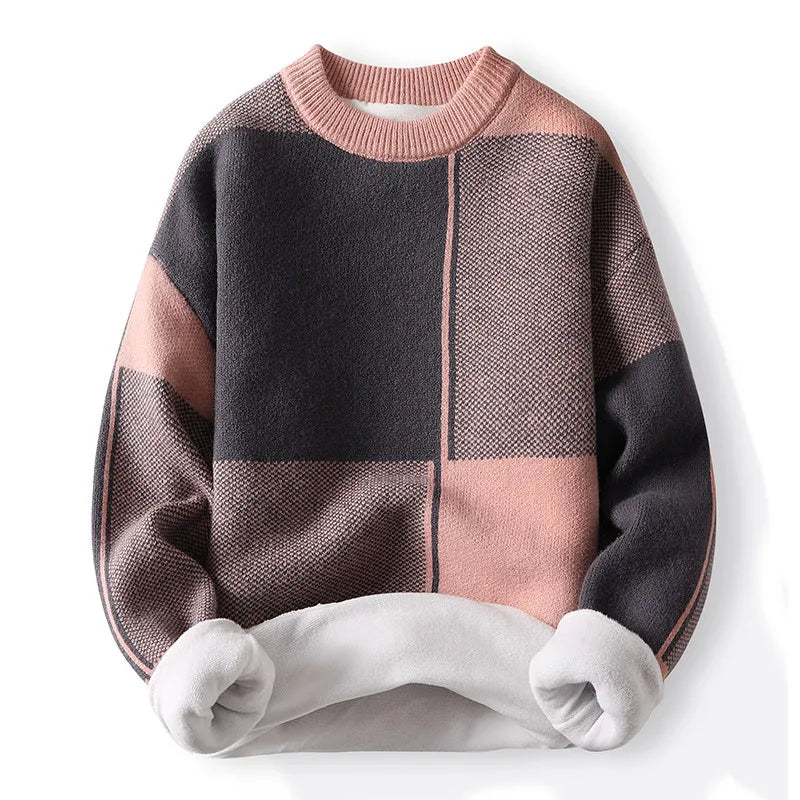 Xander Men's Crewneck Sweater | Colorblock Design, Comfortable Fit 3