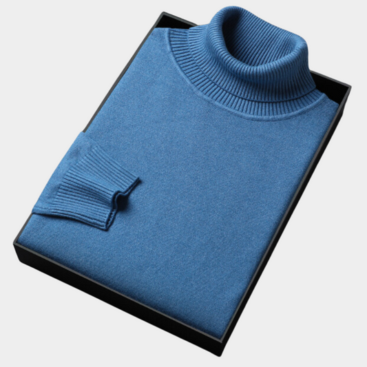 Zachary Men's Turtleneck Pullover Sweater | Modern Fit, Spring Style 0