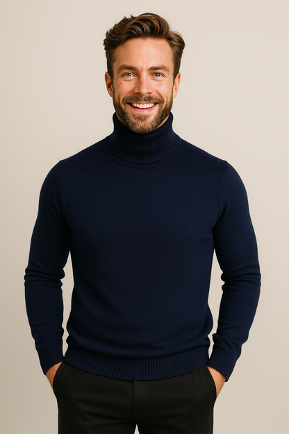 Zachary Men's Turtleneck Pullover Sweater | Modern Fit, Spring Style 4