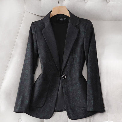 Zara Women's Blazer | Tailored Grid Pattern, Elegant Polyester Blend 2
