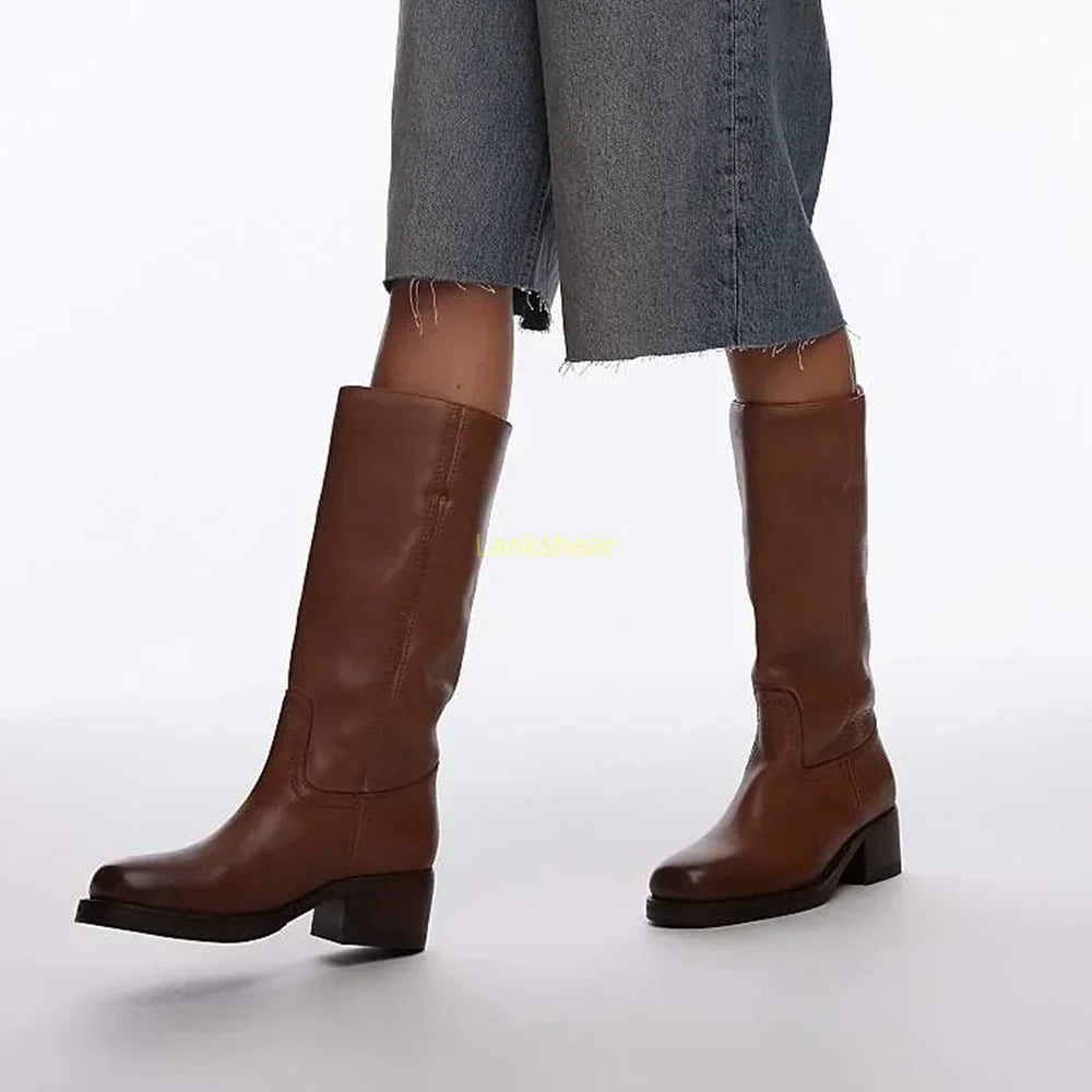Zara Women's Knee High Boots | Premium Leather, Elegant Design 1