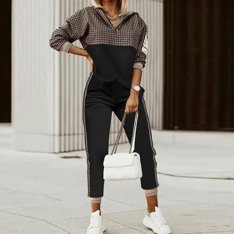 Zara Women's Tracksuit Set | Chic Zipper Top, Relaxed Comfort 0