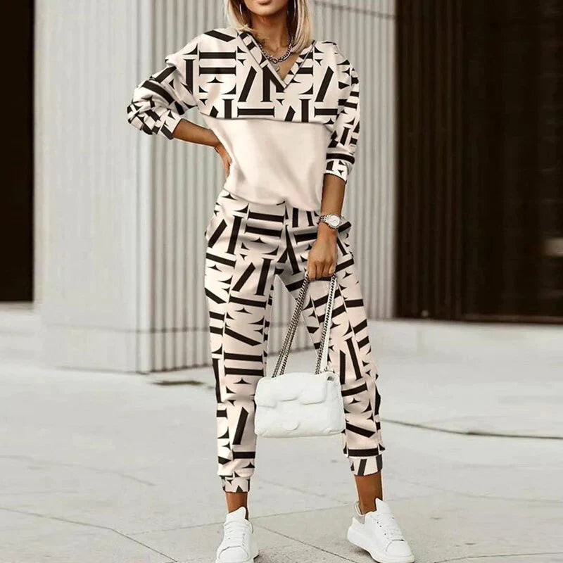 Zara Women's Tracksuit Set | Chic Zipper Top, Relaxed Comfort 2